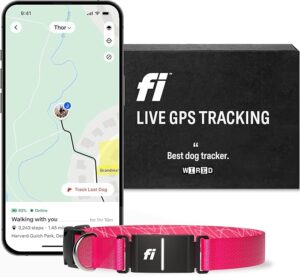 Fi Series 3 Smart Dog Collar – GPS Dog Tracker and Activity & Health Monitor, Waterproof, LED Ligh