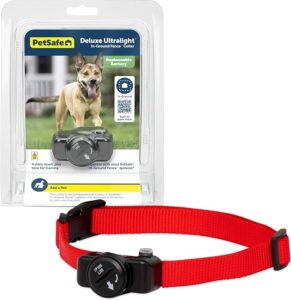 PetSafe Deluxe Ultralight Pet Fence Receiver Collar Electric Dog Containment, In Ground Dog Fence Wa