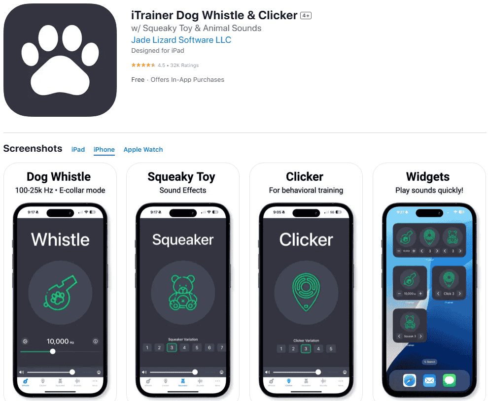 iTrainer Dog Whistle & Clicker